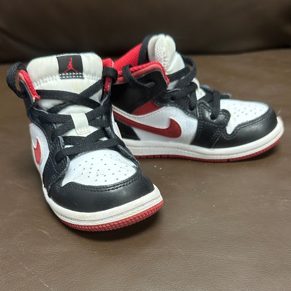 Nike Kids' Jordan White and Red Sneakers